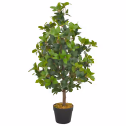 vidaXL Artificial Plant Laurel Tree with Pot Green 90cm Realistic Greenery