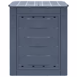 vidaXL Garden Composter Grey 260L Patio Fertiliser Container Waste Recycle Bin