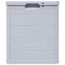 vidaXL Garden Storage Box 90L Light Grey Garden Tool Organiser Cabinet Unit