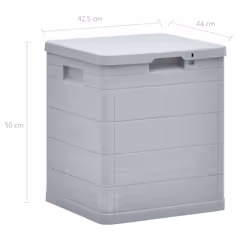 vidaXL Garden Storage Box 90L Light Grey Garden Tool Organiser Cabinet Unit - Additional view 6