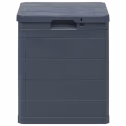 vidaXL Garden Storage Box 90L Anthracite Outdoor Utility Chest Organiser Unit