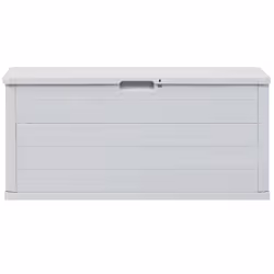 vidaXL Garden Storage Box 280L Light Grey Outdoor Cabinet Chest Organiser Unit - Additional view 6