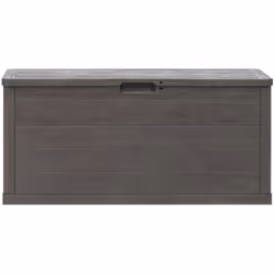 vidaXL Garden Storage Box 280L Brown Outdoor Cabinet Chest Organiser Unit - Additional view 6