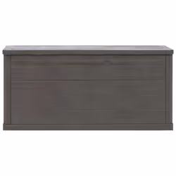 vidaXL Garden Storage Box 280L Brown Outdoor Cabinet Chest Organiser Unit - Additional view 7