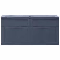 vidaXL Garden Storage Box 320L Black Outdoor Cabinet Chest Organiser Unit - Additional view 6
