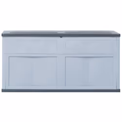 vidaXL Garden Storage Box 320L Grey and Black Outdoor Cabinet Chest Organiser - Additional view 7