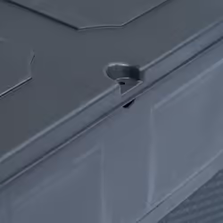 vidaXL Garden Storage Box 320L Anthracite Outdoor Cabinet Chest Organiser Unit - Additional view 4