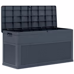 vidaXL Garden Storage Box 320L Anthracite Outdoor Cabinet Chest Organiser Unit - Additional view 5