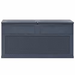 vidaXL Garden Storage Box 320L Anthracite Outdoor Cabinet Chest Organiser Unit - Additional view 6