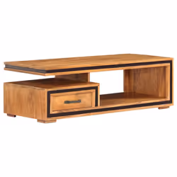 vidaXL Solid Wood Acacia Coffee Table 100x45x33 cm Wooden Couch Side Table - Additional view 10