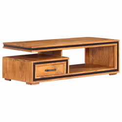 vidaXL Solid Wood Acacia Coffee Table 100x45x33 cm Wooden Couch Side Table - Additional view 8