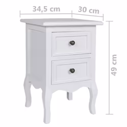 VidaXL 276039 nightstand/bedside table White - Additional view 5