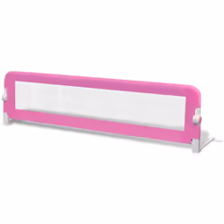 vidaXL 2x Toddler Safety Bed Rail Pink 150x42cm Cotbed Protective Gate Guard - Additional view 2