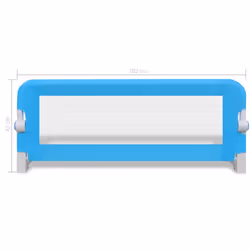 vidaXL 2x Toddler Safety Bed Rail Blue 102x42cm Cotbed Protective Gate Guard - Additional view 6