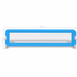 vidaXL 2x Toddler Safety Bed Rail Blue 150x42cm Cotbed Protective Gate Guard - Additional view 6