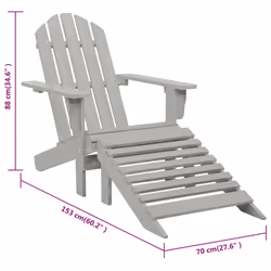 VidaXL 45700 outdoor chair Terrace Padded seat Pinewood Grey - Additional view 8