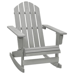 vidaXL Garden Rocking Chair Wood Grey Outdoor Porch Rocker Armchair Seating