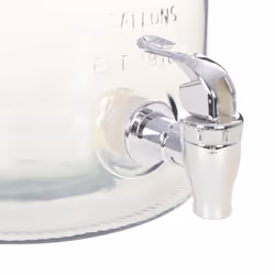 vidaXL Water Dispenser XXL with Tap Rubber Sealing Transparent 8L Glass Beer