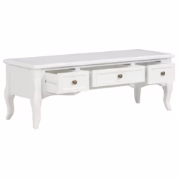 vidaXL TV Cabinet White Wood HiFi Stereo Cabinet French Style Wooden Furniture