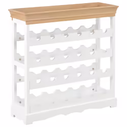 vidaXL Wine Cabinet White MDF Home Drink Bottle Holder Wine Storage Organiser