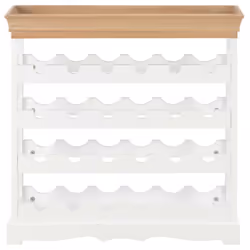 vidaXL Wine Cabinet White MDF Home Drink Bottle Holder Wine Storage Organiser