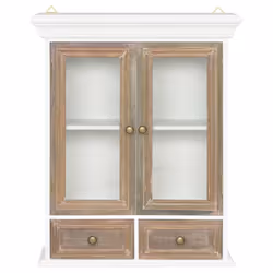 vidaXL Wall Cabinet White Engineered Wood French Style Cabinets Organiser - Additional view 2