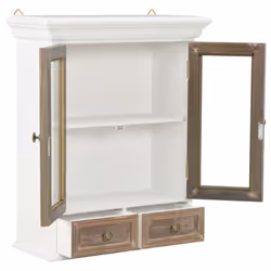 vidaXL Wall Cabinet White Engineered Wood French Style Cabinets Organiser - Additional view 3