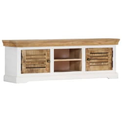 vidaXL Solid Mango Wood TV Cabinet 118x30x40cm HiFi Stand Entertainment Centre