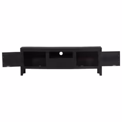 vidaXL Solid Mango Wood TV Cabinet Black Lowboard Stereo Cabinet Sideboard - Additional view 4