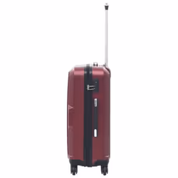 vidaXL 3 Piece Hardcase Trolley Set Wine Red ABS Travel Luggage Bag Suitcase