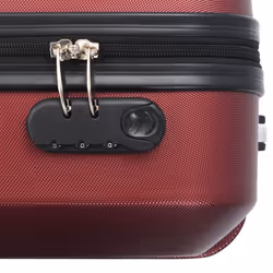 vidaXL 3 Piece Hardcase Trolley Set Wine Red ABS Travel Luggage Bag Suitcase - Additional view 6