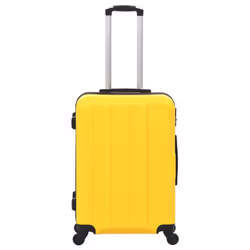 vidaXL 3 Piece Hardcase Trolley Set Yellow ABS Travel Luggage Bag Suitcase - Additional view 2
