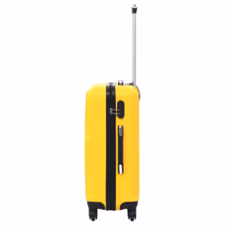 vidaXL 3 Piece Hardcase Trolley Set Yellow ABS Travel Luggage Bag Suitcase - Additional view 4
