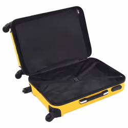 vidaXL 3 Piece Hardcase Trolley Set Yellow ABS Travel Luggage Bag Suitcase - Additional view 5