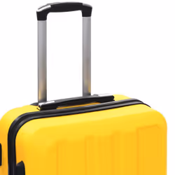 vidaXL 3 Piece Hardcase Trolley Set Yellow ABS Travel Luggage Bag Suitcase - Additional view 6