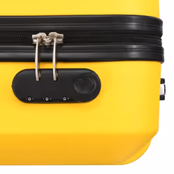 vidaXL 3 Piece Hardcase Trolley Set Yellow ABS Travel Luggage Bag Suitcase - Additional view 7