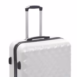 vidaXL 3 Piece Hardcase Trolley Set Bright Silver ABS Travel Luggage Suitcase - Additional view 5