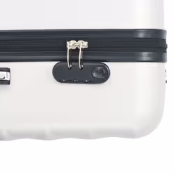 vidaXL 3 Piece Hardcase Trolley Set Bright Silver ABS Travel Luggage Suitcase - Additional view 6