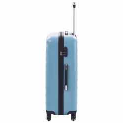 vidaXL 3 Piece Hardcase Trolley Set Blue ABS Travel Luggage Bag Suitcase Box
