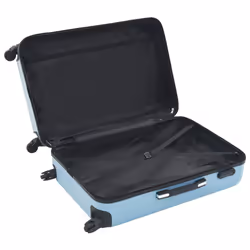 vidaXL 3 Piece Hardcase Trolley Set Blue ABS Travel Luggage Bag Suitcase Box - Additional view 4