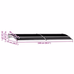 vidaXL Door Canopy Window Outdoor Awning Rain Shelter Roofing Cover Black PC - Additional view 6
