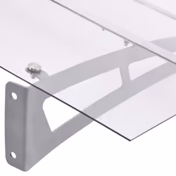 vidaXL Door Canopy 120cm Polycarbonate Porch Awning Rain Shelter Roof Cover