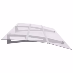vidaXL Door Canopy Silver and Transparent 150x90 cm PET Outdoor Awning Shelter