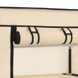 vidaXL Shoe Cabinet with Cover Cream Fabric Footwear Storage Rack Organiser - Additional view 5