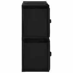vidaXL Storage Cabinet with 4 Fabric Baskets Black Steel Drawer Organiser Rack - Additional view 4