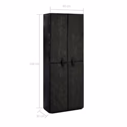 vidaXL Shoe Cabinet Black Fabric Footwear Shelf Storage Organiser Cupboard - Additional view 7