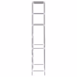 vidaXL 3-Tier Storage Rack over Toilet Silver Bathroom Display Unit Organiser - Additional view 4