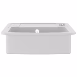 vidaXL Granite Kitchen Sink Single Basin White Basket Strainer Wash Bowl Basin - Additional view 5
