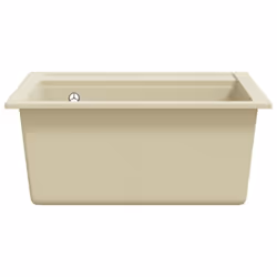 vidaXL Granite Kitchen Sink Single Basin Beige Basket Strainer Basin Bowl - Additional view 5