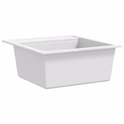 vidaXL Granite Kitchen Sink Single Basin White Basket Strainer Wash Bowl Basin